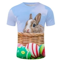 Muške majice Easter Bunny Egg Festival Digitalna 3D tiskana majica Torp Bluza