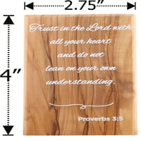 Plaketa od masline sa bijelim printom 2, poslovice 3: 5