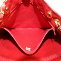 Chanel Crvena prekrivana platna jambskin zlatni lanac tota 16cc1029w