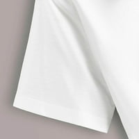 Žene Ležerne prilike DIY Tie-boje su kratki rukav bijeli majica
