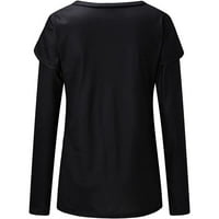 Dressy Flowy Sakrij trbuh dugih košulja dugih rukava Comfy gumb V-izrez Ombre Plus veličine za žene