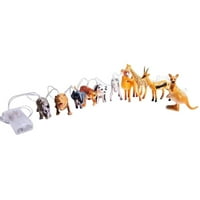 NJSPDJH String svjetla unutarnje životinjske svjetiljke niz dječje igračke sobe crtani ukras božićna