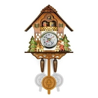 Antique Wood Cuckoo Zidni sat Bird za vrijeme Bell Swing Alarm Gledaj kućni dekorati