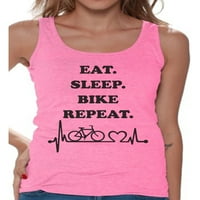 Neugodni stilovi jesti cipele za spavanje TOP TOP BIERER majica za ženu I Love Biking Tank Top za žene