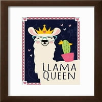 Llama Queen, Životinje uramljene umjetnosti Print Wall Art by Nd Art Prodana od strane Art.com