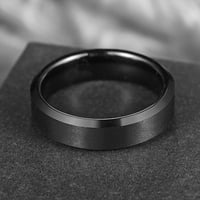 Black Tungsten prsten muški mat finish vjenčani trake za vjenčane rubne volfram veličine 6-13