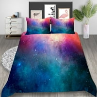 Komfornični poklopac set Modni posteljina odijelo 3D zvjezdanog neba tiskanog kućnog kreveta sa jastukom,
