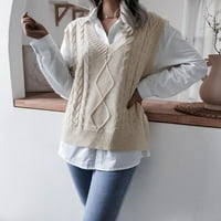 Ženski džemperi, džemperi za žene tuničke velike i visoke ženske jesenski zimski zimski V-izrez TOP