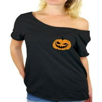 Newwward Styles Jack O'Lantern bundeve s majica za žene za žene Halloween bundeve džepove za žene bundeve