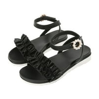 DMQupv ženske cipele sandale vintage čipke papuče bajke sandale modne plaže sandale za žene casual ljetni sandalo crni 7.5