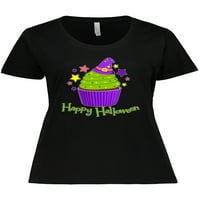 Inktastična sretna za Halloween - slatka vještica za kolač za šešir ženske majice plus veličine