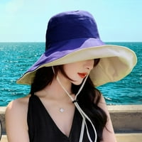 Riapawel Women Fashion Big Wirm Solid Boja dvostrano sunce Ribar Hat Muški pamučni prozračni putni kašit