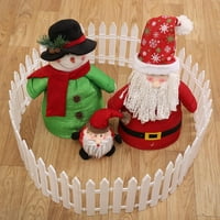 Božićna stabla ograda Bijela ograda granica 11.4x4.3 Mini plastična ukrasna ograda za obiteljsku vjenčanu bajsku bajsku baru