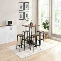 Bar stol i stolice postavljeni za 4, bar kuhinjska brojača visine stola sa stolicama, stol za večeru
