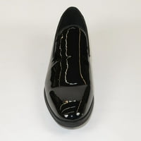 Muškarci Santino Luciano Formalne cipele Patentna koža sjajni kliz na loafer c crna