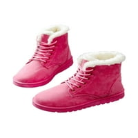 Gomelly Womens Ležerne pločice Ne klizne čipke čizme za snijeg Radni komfor na otvorenom Comfort Okrugli