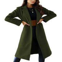 Ženska jakna Cardigan Overcoats Solid Color Ownewear Ženski Ležerni kaput Trench Zimski topljeni grašak