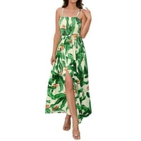 Haljine za plažu za ženske ženske maxi haljine žene Žene Ljetne cvjetne plus veličine bez rukava elegantna