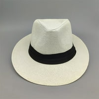 Yubnlvae Unise Muškarci Žene Panama Wide Wide Dim Pad Hats Aldult Jazz slame Šešir Top šešir za sunčanje