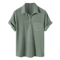 FrostLuinai ušteda klirence od polo majica za muškarce muške tanko ugrađene casual majice s kratkim