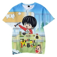 Kotaro živi sami 3D kratkih rukava majica casual pulovera O-izrez muške manga ulična odjeća stilski
