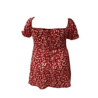 Fonwoon cvjetni boho sundress za ženske dame ljetna casual plaža mini kratka haljina plus veličina prevelika
