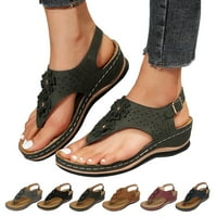 DMQupv Ženska sandala za sandale Post Sandale ublažavaju ublažavanje stopala udobne i funkcionalne ženske