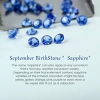 Sterling srebrni plavi safir draguljarski ogrlica ručno rađena nakit