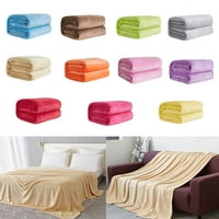 Opolski super meka čvrsta boja zadebljana topla flanela pokrivač s kaučem za spavanje spavaće sobe