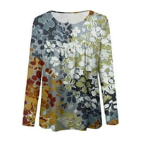 Košulje s dugim rukavima za žene Ležerne prilike sa slobodnim pripisima Floral Tuntic Tors Confy Flowy