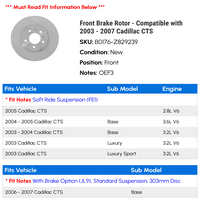 Prednji rotor kočnice - kompatibilan sa - Cadillac CTS 2006