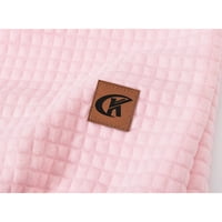 Duksevi za puloverske pulover Tyhengta Muške duksere duge rukave ružičasti XL