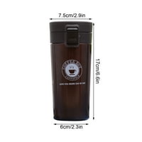 AWDENIO CUPS Cleance Prijenosni nehrđajući čelik Vakuumska tikvica za kavu Kupa za kavu Plutna boca