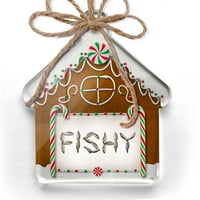 Ornament tiskan jednostrana riba riba riba božićna neonblond