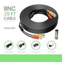 -Geek 25ft upotreba kabela u vanjskom ili zatvorenom, BNC visokoj kvaliteti, vremensku otporno na vremenu,