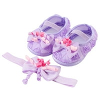 Niuredltd Baby Cipele sa kosom za kosu mekane cipele s toddlerom Svestrane haljine cvijeće Princeze