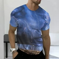 Muška majica Muška majica Grafički tekst 3D Štampanje Street Ležerne prilike kratkih rukava Down Odštampana