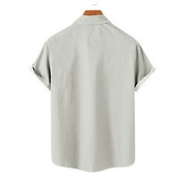 DTIDTPE majice za muškarce, havajske casual ljetne košulje ED fit plaža s majica s džepnim muškim vrhovima