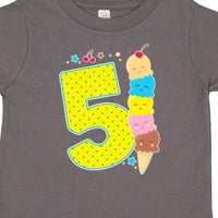 Inktastični sladoled peti rođendan plava poklon dječaka malih dječaka ili majica mališana