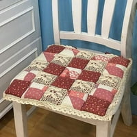NVZI patchwork stolica sa vezama bez klizanja čipka obloge kabine za jastuke Cvjetni tisak Kuhinja Ručno