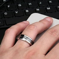 Juhai Moderan muškarci Titanijum čelični glatko površinski vjenčani prsten prsten nakit poklon