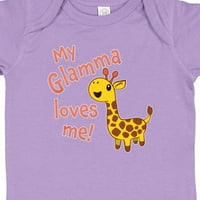 Inktastic My Glamma voli me - slatka Giraffe poklon baby boy ili baby girl bodysuit