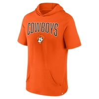 Muške fanatike marke narančasta Oklahoma State Cowboys Outline majica Donjeg luka dupeta