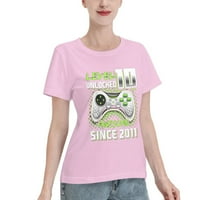 Razina otključana Strašna ženska osnovna majica kratkih rukava Pink XX-Large