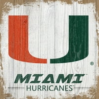 Miami Hurricna 6 '' 6 '' Blok logotipa tima