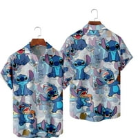 Disney Lilo & Rock majica kratki rukav, 3D tiskane havajske majice s kratkim rukavima dolje majica s