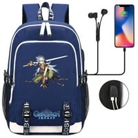 BZDAISY multi-džepni ruksak s USB punjenjem i genshin Tema Impact Theme - Odgovara 15 '' laptop unise