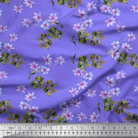 Soimoi Georgette viskoza od lišća tkanine i divlje cvjetni cvjetni tiskani tkaninski dvorište širom