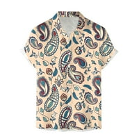Košulje Muškarci Ležerne prilike kratkog rukava Summer Shortwn vrat 3D tiskane košulje Modne top bluze