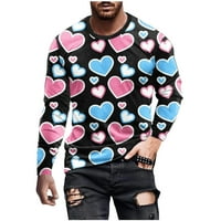 Dugi rukav za muškarce, Ležerne prilike, pulover dugih rukava za dugi rukav 3D 3D ispisana majica bluza